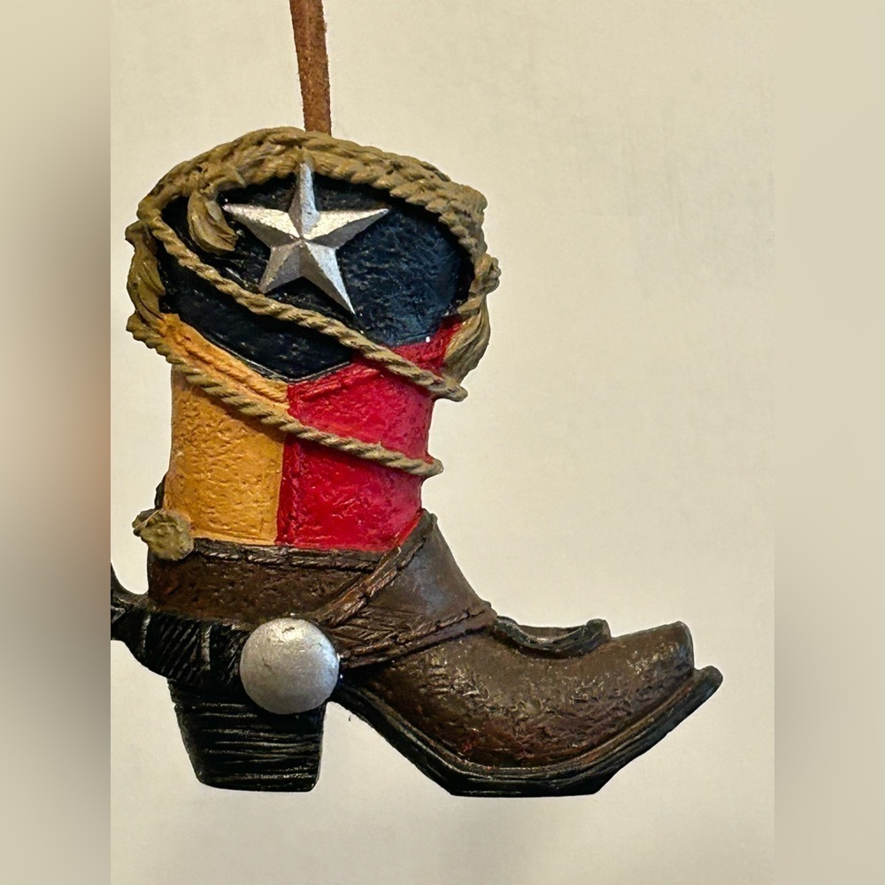 Country Western Cowboy Cowgirl Boot m Holiday Ornament Gift Rustic Home Decor - Picture 4 of 12